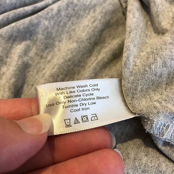 Boston Proper light gray scoop neck long sleeve knit top size Large - Picture 9 of 12